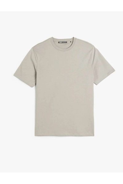 Koton Crew Neck Cotton Regular Fit Gray Men's T-Shirt 5Sam10063Hk