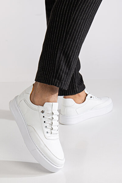 Sanvio Tarzkar Erkek Beyaz Günlük Ultra Rahat Dikişli Hafif Eva Taban Yürüyüş Garantili Spor Ayakkabı Sneakers
