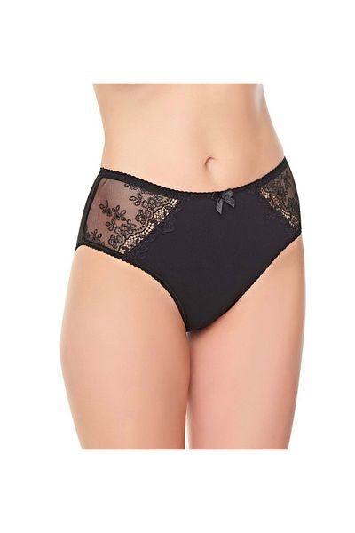 Belinay Women's 4 Pack Black Polyamide Full Lycra Modal High Waist Panties