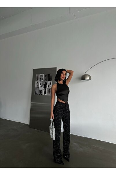 Diviny Τζιν με πέτρινο ψηλόμεσο Palazzo Cut