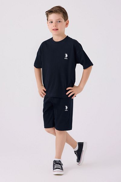 U.S. Polo Assn. Boy's Navy Blue Bermuda Suit
