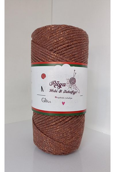 rüya hobi Ασημί βαμβακερό μακραμέ 3mm Τσάντα, Supla, Runner Thread Copper 038C