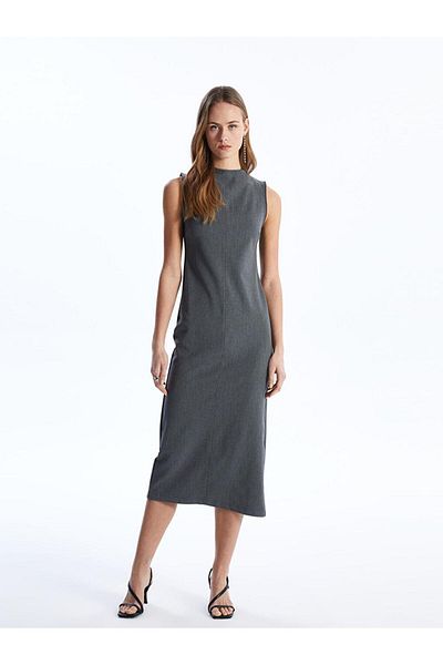 LC Waikiki Lcw Vision Women's Crew Neck Plain Dress (S4)
