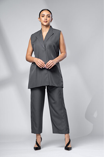 outline Grey Formal Fit 2 Piece Set