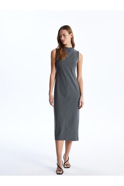 LC Waikiki Lcw Vision Women's Crew Neck Plain Dress (S4)