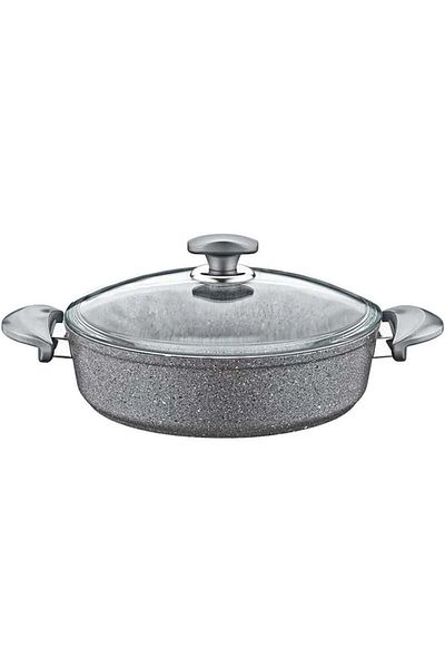 OMS 30X8.5 cm Gray Granite Carnivorous Pot - Collection