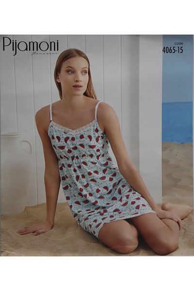 Pijamoni CĂMAȘĂ DE NOAPTE CU MODEL DE PEPENE VERDE