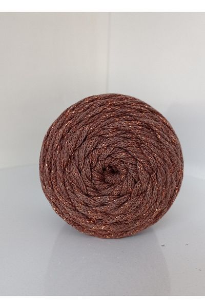 rüya hobi Ασημί βαμβακερό μακραμέ 3mm Τσάντα, Supla, Runner Thread Copper 038C