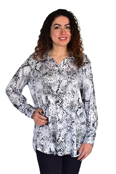 Enisse Жіноча сорочка з леопардовим принтом з шифону BGL-ST04235