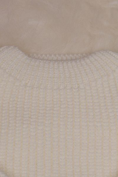 gogo bici Child-Baby Knitwear Holiday and Seasonal Sweater Ecru