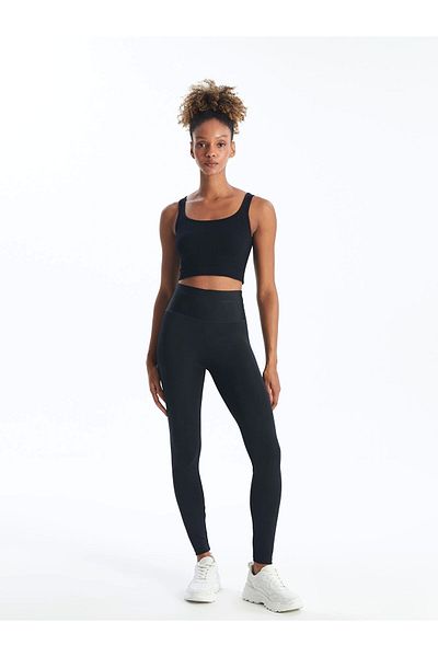 LC Waikiki Xside Active Black U Neck Crop Women's Athlete Tank Top