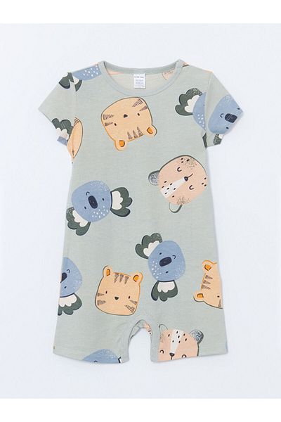LC Waikiki Lcw Baby Gray Baby Boy Snap Rompers Set of 2
