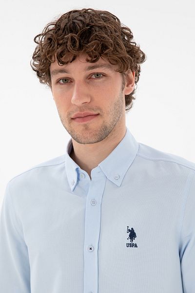 U.S. Polo Assn. Ανδρικό μπλουζάκι με μακρυμάνικο μπλε μπλουζάκι 50297997-VR003
