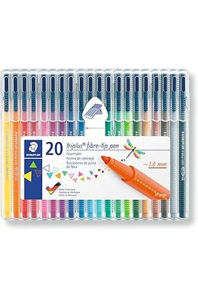 robotrend Staedtler Triplus Color Triangle Felt Pen - 1.0 Mm, Set of 20