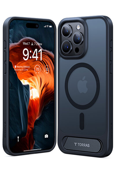 TORRAS جراب Magsafe لهاتف Iphone 15 Pro Max: جراب عسكري، رفيع، غير لامع، مع ح...