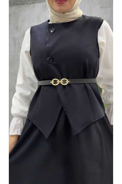 Butik Σετ γιλέκο με ζώνη σταυρού