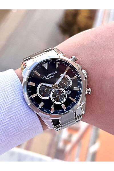 Lee Cooper Steel Cord Men's Wristwatch - Active 50 Mt Water Resistant Fblc.07385.390