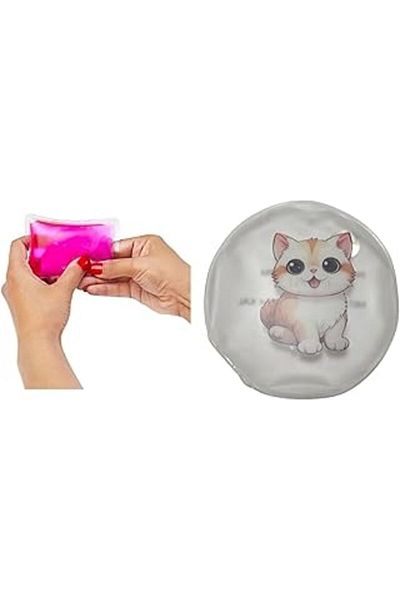 Hepta Collection موقد جيب لطيف للقطط، سخان يدوي، كيس ماء ساخن PVC 9 سم