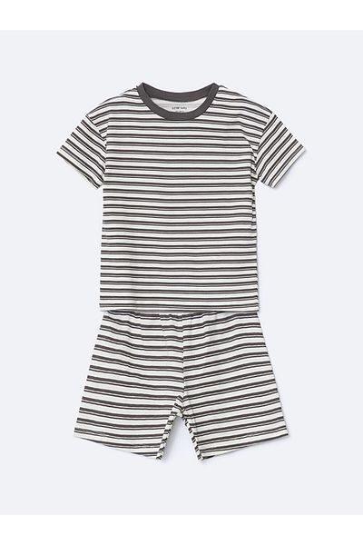 LC Waikiki New Season Striped Baby Boy Shorts Pajama Set - S5Gd05Z1