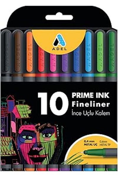 Skygo قلم Adel Prime Ink Fineliner 10 قطع كلاسيكي ذو طرف رفيع