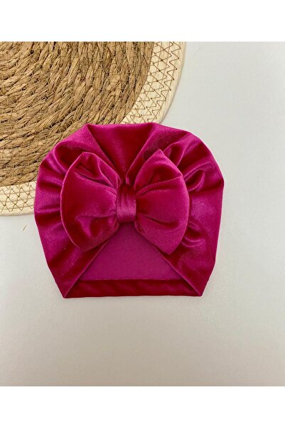 GÜNEŞ KİDS Fiyonklu Çift Kat Düz Renk Kız Bebek Bonesi 0-12 Ay