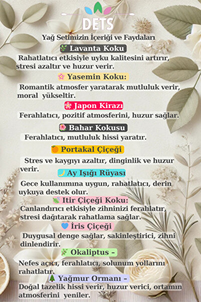 Dets Doğanın Harikası 10'lu Set - Tazelik, Huzur ve Canlılık İçin | %100 Doğal Yağlar