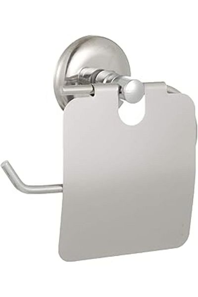 starnewstore Alper Bathroom Iris Chrome Κάλυμμα για κρεμάστρα χαρτιού υγείας Βάση χαρτιού υγείας Μπορεί να επικολληθεί ή να τοποθετηθεί