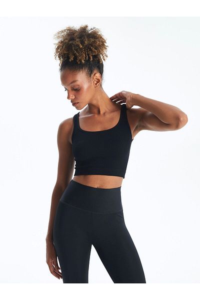 LC Waikiki Xside Active Black U Neck Crop Women's Athlete Tank Top