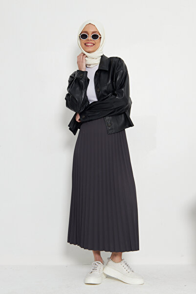 RTBUTİK Long Pleated Hijab Skirt, Stylish Hijab Skirt, Long Skirt, Mother Gift, Women's Gift