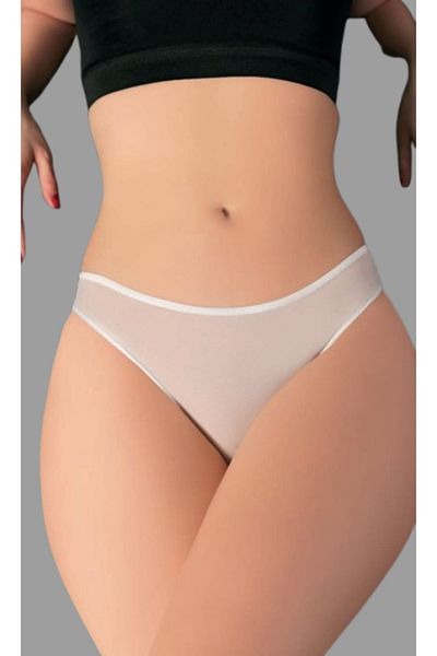 Cooqpoo Λευκό S/M - L/XL Μέγεθος Διαφανές Γυναικείο Σλιπ με Σταυρό Κορδόνι στην Πλάτη