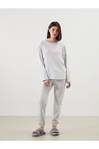 LC Waikiki Crew Neck Striped Women's Pajamas Set