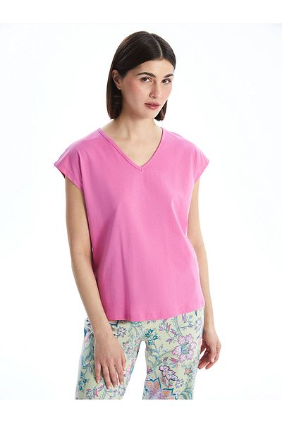 LC Waikiki V-Neck Floral Women's Capri Pajama Set