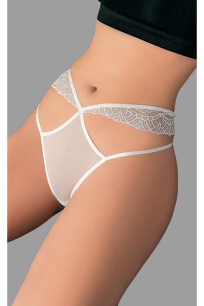 Cooqpoo Λευκό S/M - L/XL Μέγεθος Γυναικείο εσώρουχο με σχέδιο μέσης με σχοινί πλεκτό στην πλάτη