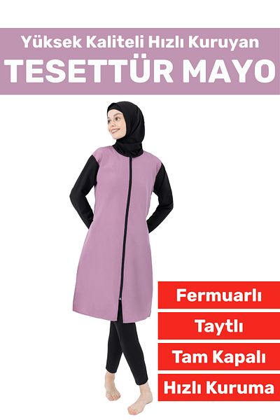 Wintoup Special Production High Quality Comfortable Zippered Full Covered Swimmer Sea Pool Hijab Swimsuit with Spandex