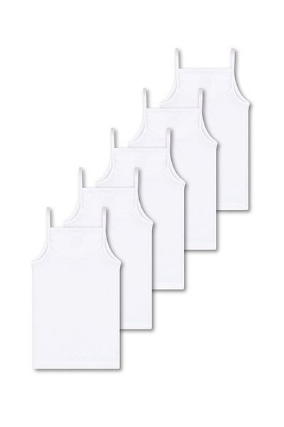 GizaKids Set de 5 lenjerie de corp pentru fete, 95% bumbac, lycra, pieptănat