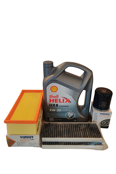 WUNDER PEUGEOT 301 1.2 VTİ PERİYODİK FİLTRE VE SHELL 5W30 YAĞ BAKIM SETİ