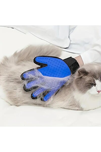 jetfast Cat Dog Hair Collector Glove Pet Hair Collection Glove Right Hand Blu...