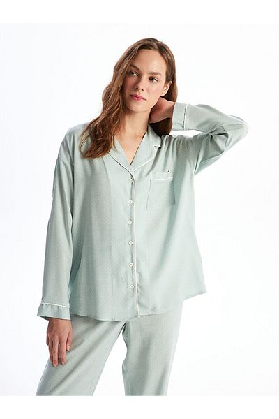LC Waikiki Shirt Collar Polka Dot Women's Pajama Set