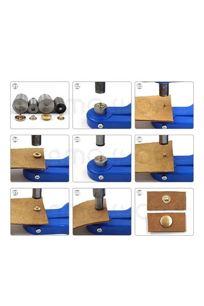 AiryFooT Tulumba Press Tool Set - Snap Fastener, Rivet, Eyelet