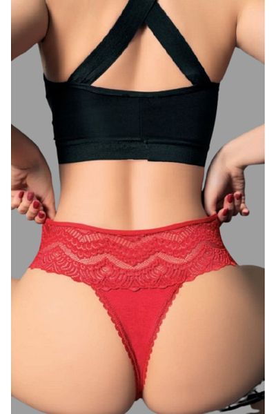 Cooqpoo Red S/M - L/Xl Size Waist Thick Complete Pattern String Women Panties