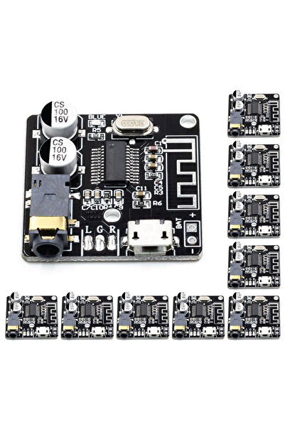 FÖF 10 ADET - Vhm-314 Bluetooth 5.0 Mp3 Ses Alıcı Kartı Stereo Müzik Modülü