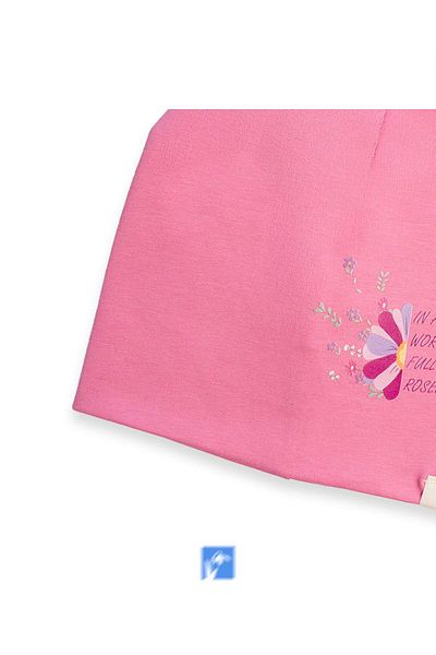 Kardelen Butik Denizli 100% Cotton Double Layer Girl's Combed Cotton Cap (4-8 Years)