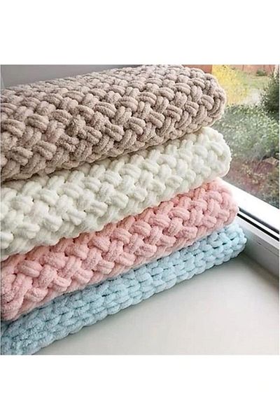 Alize Puffy Hand Knitting Yarn Big Looply Soft Balaklava Fabulous Color for Blanket Shawl Making 01