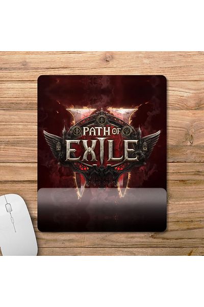 Pixxa لوحة ماوس بمسند للمعصم تحت عنوان Path of Exile II موديل 1 - مستطيلة