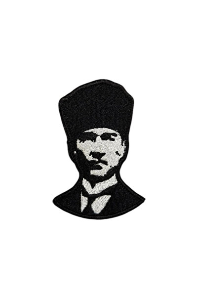 Ex Patch Atatürk Kalpaklı Portresi Nakış Patch Arma 6 X 8.5 Cm