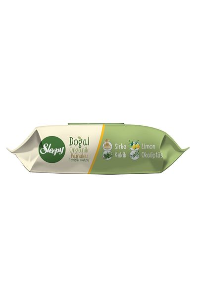 Sleepy Natural Organic Cotton Wet Towels 50 pcs