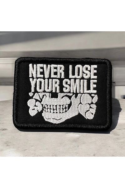 Ex Patch Nu pierde niciodată zâmbetul tău broderie patch voal 8 X 6 cm