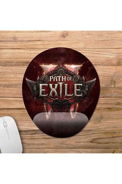 Pixxa لوحة ماوس مع مسند للمعصم بتصميم Path of Exile II موديل 1 - بيضاوية