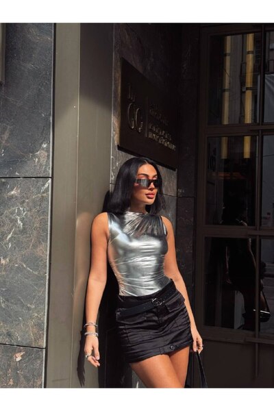 TAYT VEGAS Lame Bustier