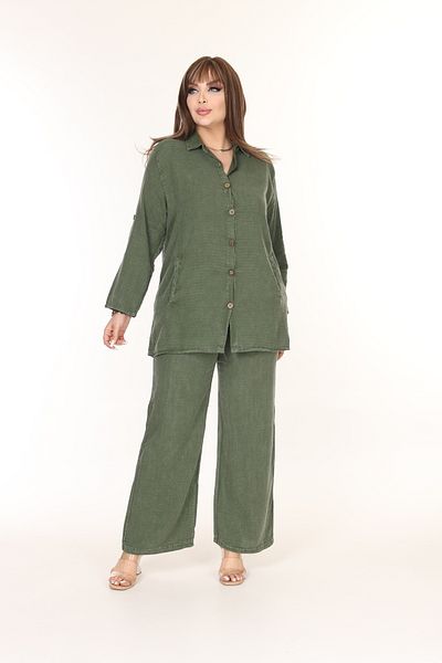 özle fashion Star Detailed Loose Large Size Bottom Top Set